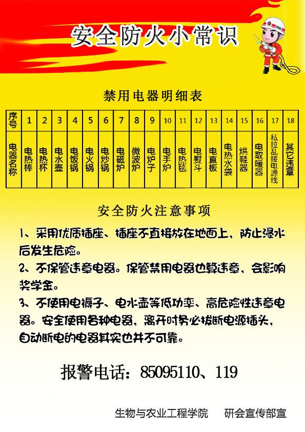 安全防火小贴士